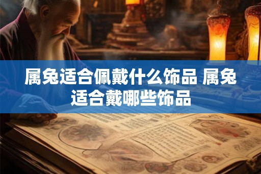 属兔适合佩戴什么饰品 属兔适合戴哪些饰品