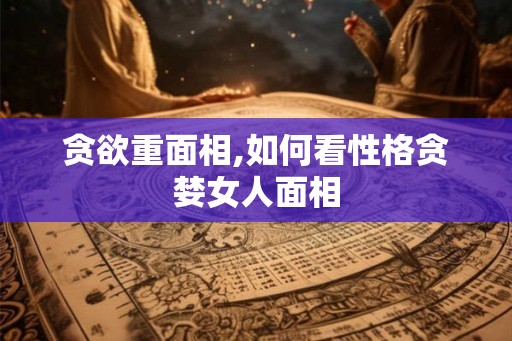 贪欲重面相,如何看性格贪婪女人面相