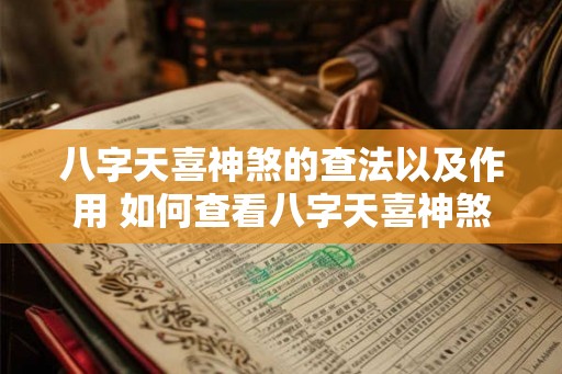 八字天喜神煞的查法以及作用 如何查看八字天喜神煞及其作用 八字天喜神煞的查法以及作用 如何查看八字天喜神煞及其作用
