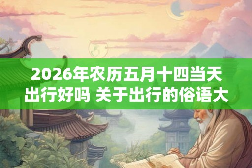 2026年农历五月十四当天出行好吗 关于出行的俗语大全