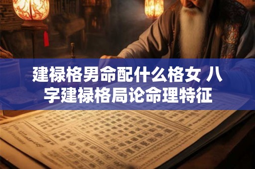 建禄格男命配什么格女 八字建禄格局论命理特征