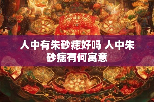 人中有朱砂痣好吗 人中朱砂痣有何寓意