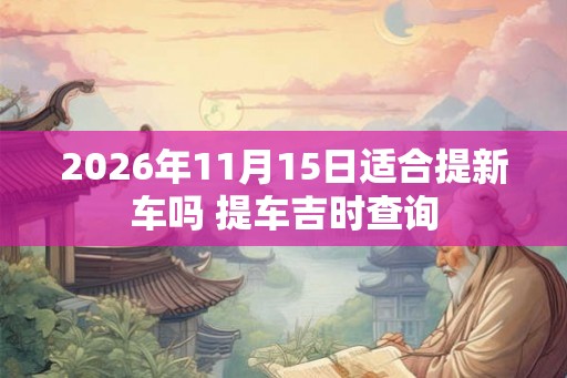 2026年11月15日适合提新车吗 提车吉时查询 2026年11月15日适合提新车吗 提车吉时查询