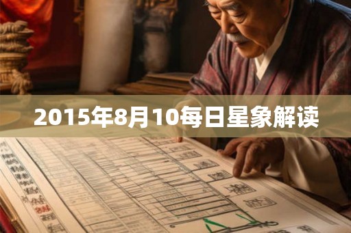 2015年8月10每日星象解读