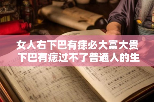 女人右下巴有痣必大富大贵 下巴有痣过不了普通人的生活