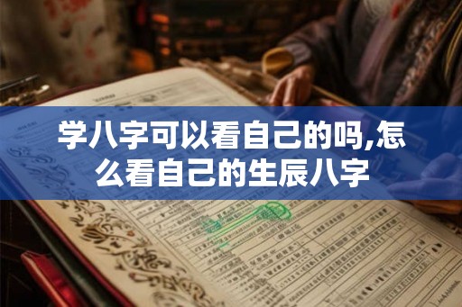 学八字可以看自己的吗,怎么看自己的生辰八字