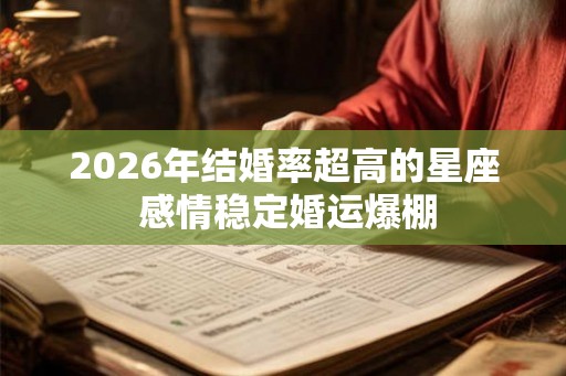 2026年结婚率超高的星座 感情稳定婚运爆棚