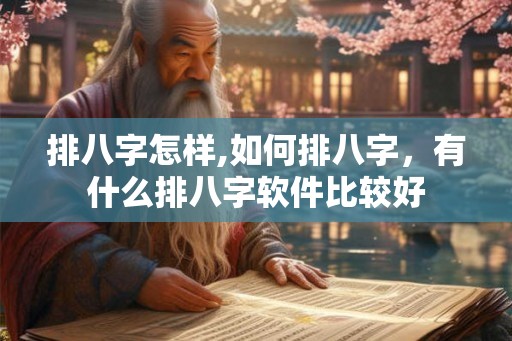 排八字怎样,如何排八字，有什么排八字软件比较好