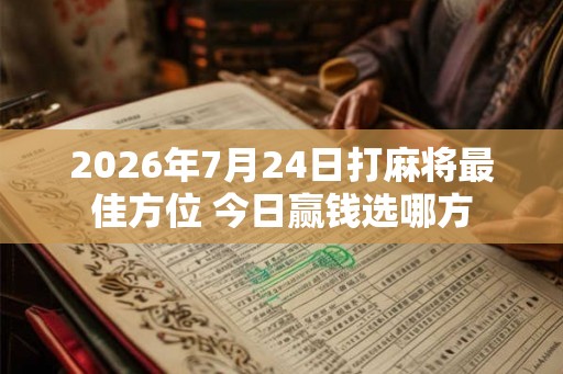 2026年7月24日打麻将最佳方位 今日赢钱选哪方