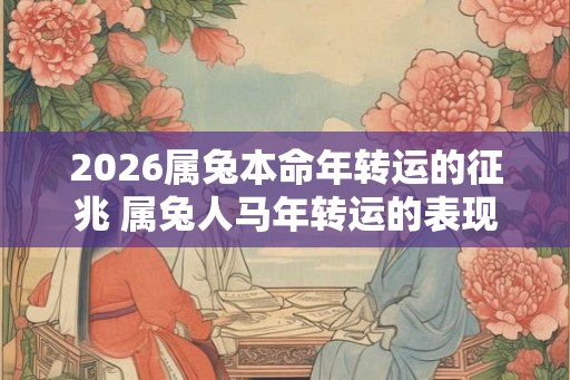 2026属兔本命年转运的征兆 属兔人马年转运的表现 2026属兔本命年转运的征兆 属兔人马年转运的表现