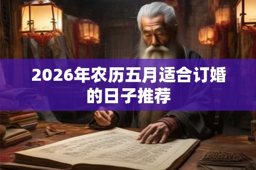 2026年农历五月适合订婚的日子推荐