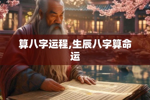 算八字运程,生辰八字算命运