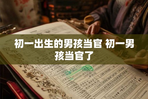初一出生的男孩当官 初一男孩当官了