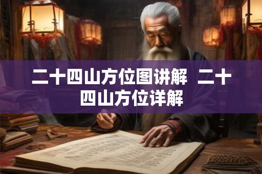 二十四山方位图讲解  二十四山方位详解