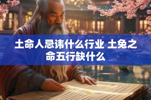 土命人忌讳什么行业 土兔之命五行缺什么