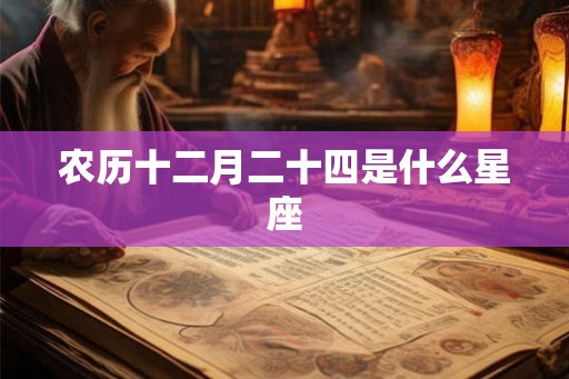 农历十二月二十四是什么星座