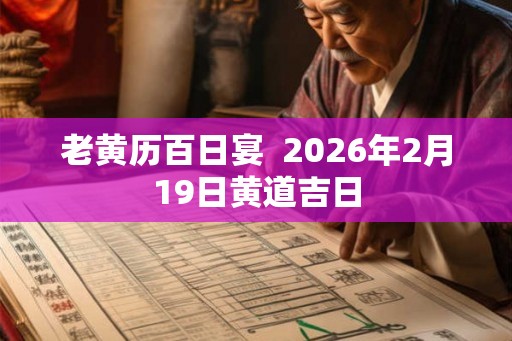 老黄历百日宴  2026年2月19日黄道吉日