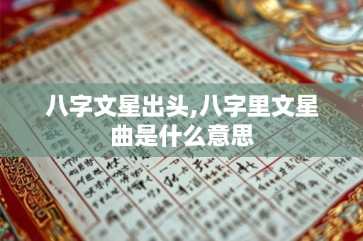 八字文星出头,八字里文星曲是什么意思