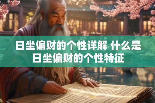 日坐偏财的个性详解 什么是日坐偏财的个性特征 日坐偏财的个性详解 什么是日坐偏财的个性特征