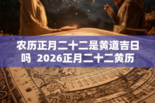 农历正月二十二是黄道吉日吗  2026正月二十二黄历