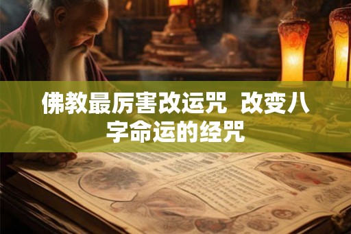 佛教最厉害改运咒  改变八字命运的经咒