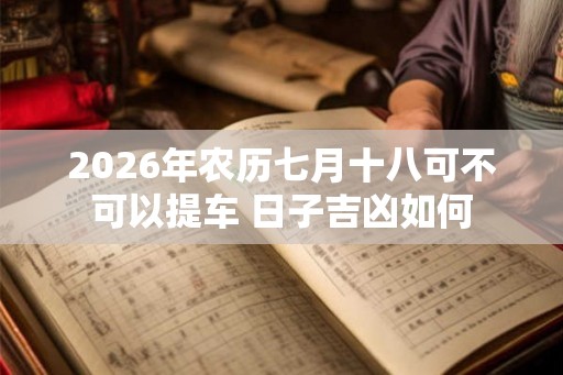 2026年农历七月十八可不可以提车 日子吉凶如何