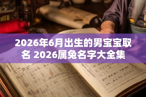 2026年6月出生的男宝宝取名 2026属兔名字大全集
