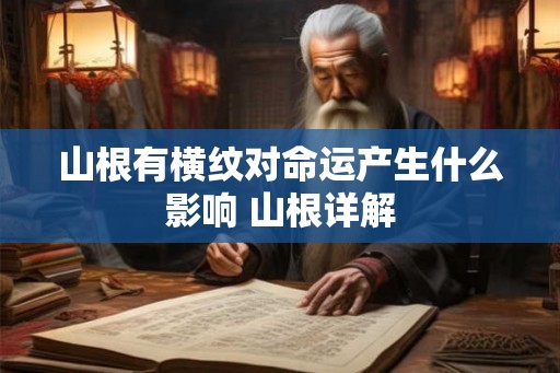山根有横纹对命运产生什么影响 山根详解