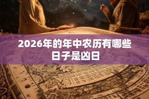 2026年的年中农历有哪些日子是凶日