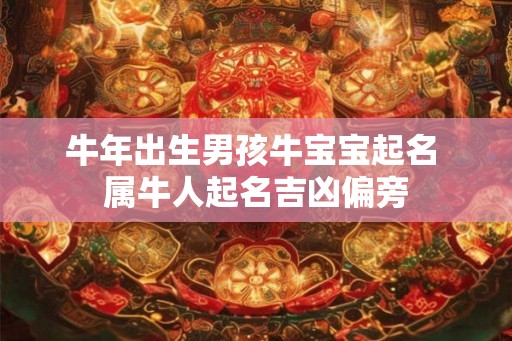 牛年出生男孩牛宝宝起名 属牛人起名吉凶偏旁 牛年出生男孩牛宝宝起名 属牛人起名吉凶偏旁