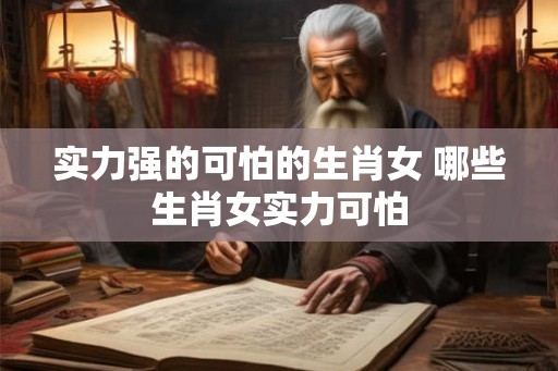 实力强的可怕的生肖女 哪些生肖女实力可怕 实力强的可怕的生肖女 哪些生肖女实力可怕