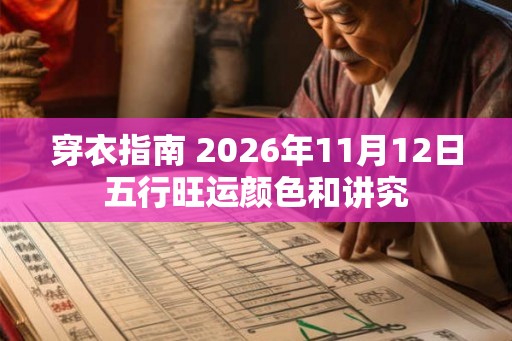 穿衣指南 2026年11月12日五行旺运颜色和讲究