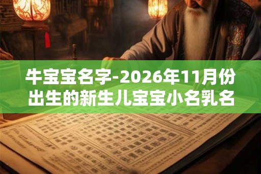 牛宝宝名字-2026年11月份出生的新生儿宝宝小名乳名精选