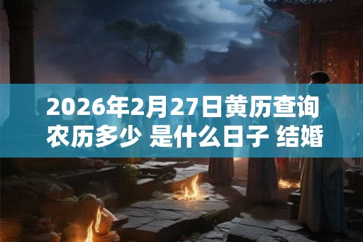 2026年2月27日黄历查询 农历多少 是什么日子 结婚吉时