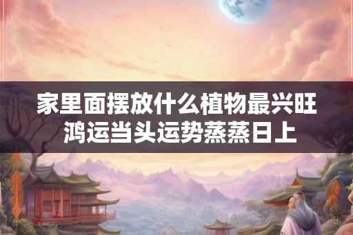 家里面摆放什么植物最兴旺 鸿运当头运势蒸蒸日上