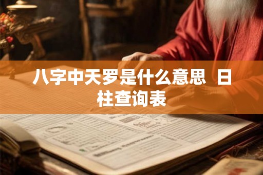 八字中天罗是什么意思  日柱查询表