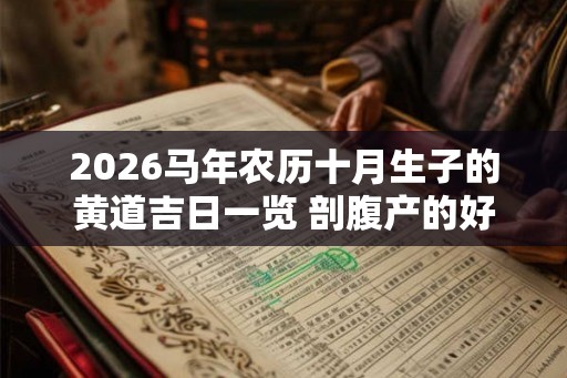 2026马年农历十月生子的黄道吉日一览 剖腹产的好日子