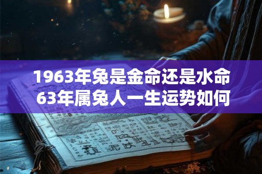 1963年兔是金命还是水命 63年属兔人一生运势如何