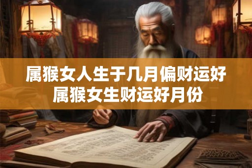 属猴女人生于几月偏财运好 属猴女生财运好月份