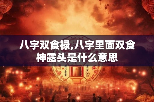 八字双食禄,八字里面双食神露头是什么意思