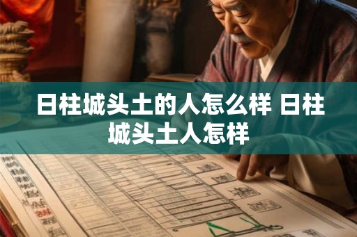 日柱城头土的人怎么样 日柱城头土人怎样