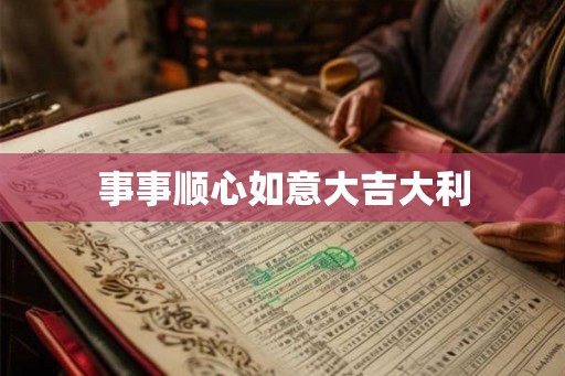 事事顺心如意大吉大利
