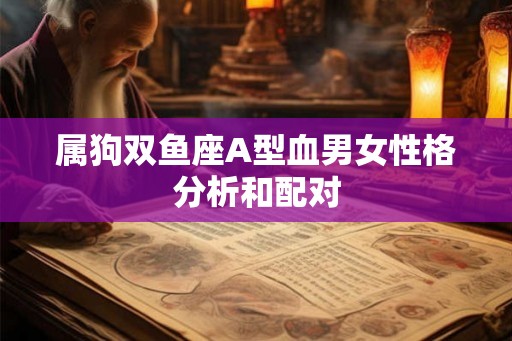 属狗双鱼座A型血男女性格分析和配对