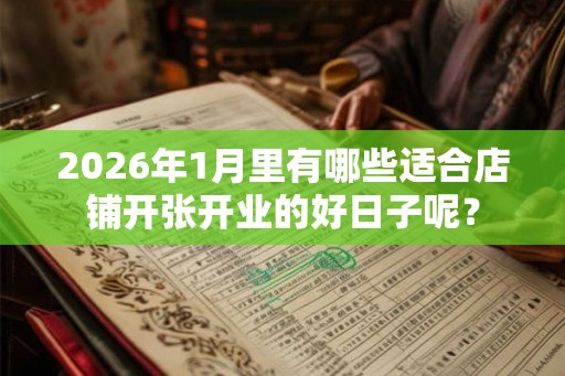2026年1月里有哪些适合店铺开张开业的好日子呢？