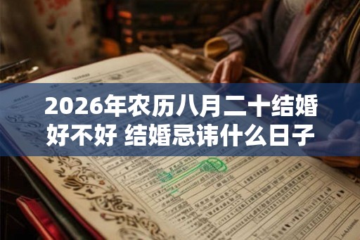 2026年农历八月二十结婚好不好 结婚忌讳什么日子
