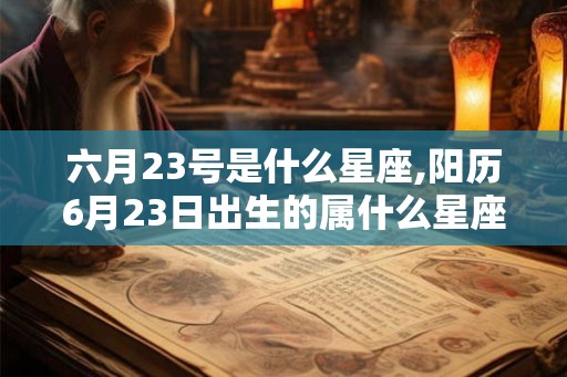 六月23号是什么星座,阳历6月23日出生的属什么星座