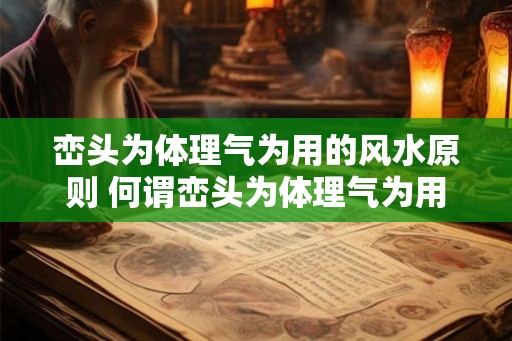 峦头为体理气为用的风水原则 何谓峦头为体理气为用