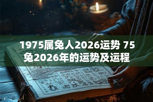 1975属兔人2026运势 75兔2026年的运势及运程