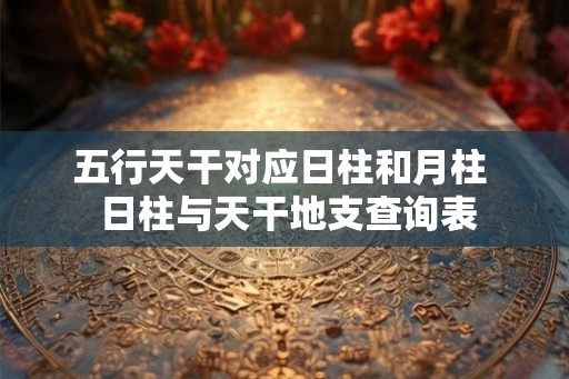 五行天干对应日柱和月柱  日柱与天干地支查询表