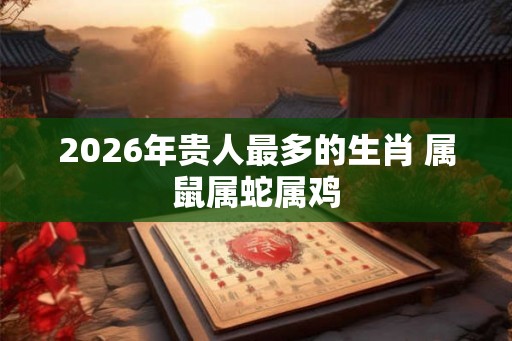 2026年贵人最多的生肖 属鼠属蛇属鸡